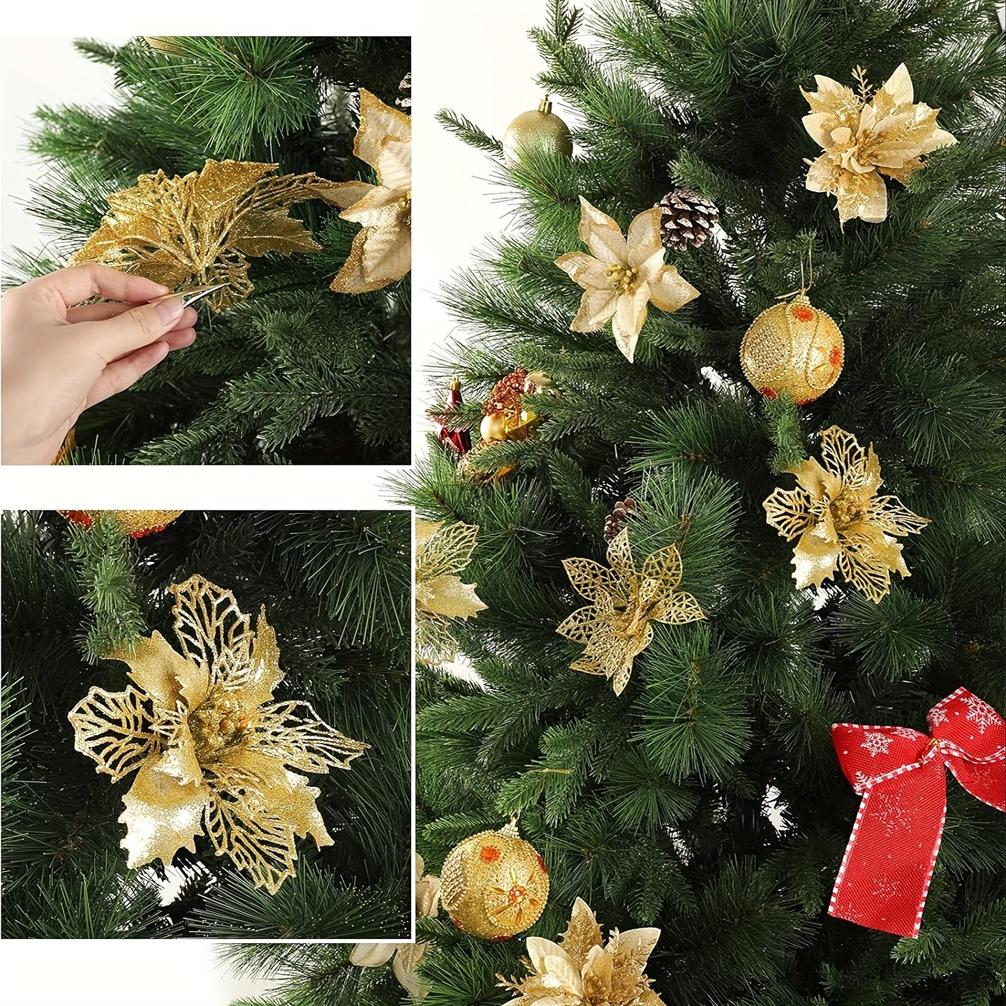 christmas tree and wreath decorations