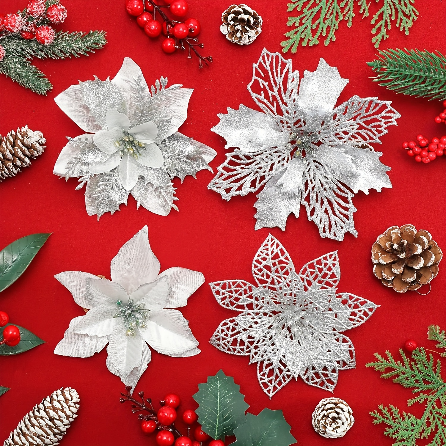 christmas tree and wreath decorations