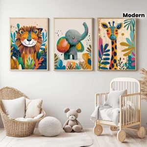 Animal canvas wall mural