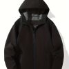 Men's fleece-lined hooded jacket, customizable with company logo.